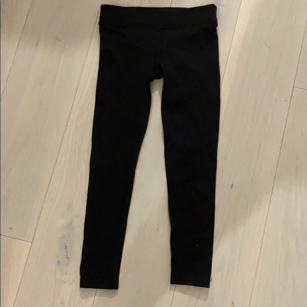 perforated black ivviva leggings, size 12 girls